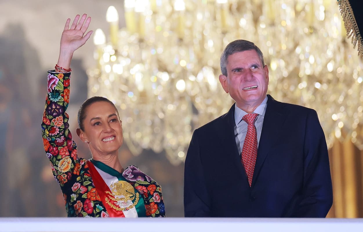 La presidenta Claudia Sheinbaum Pardo y su esposo Jesús María Tarriba. (Foto: Getty Images)