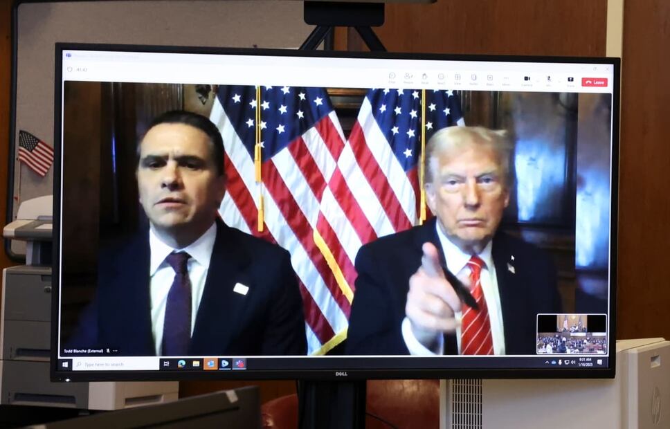 Donald Trump momentos después de recibir su sentencia / Foto: AFP