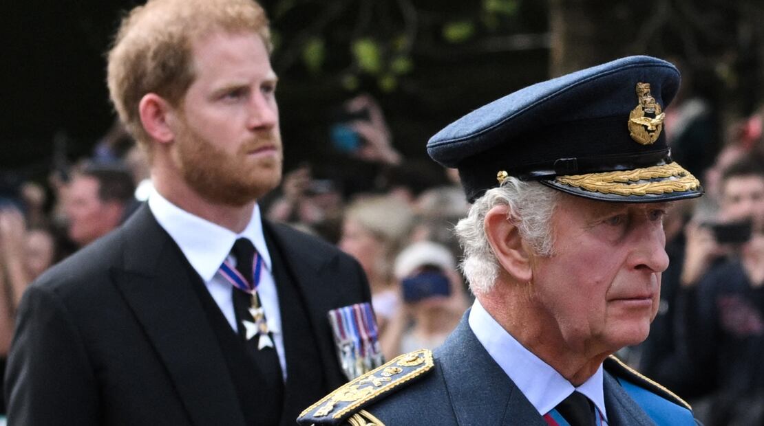 El príncipe Harry y el rey Carlos III / Foto: AFP