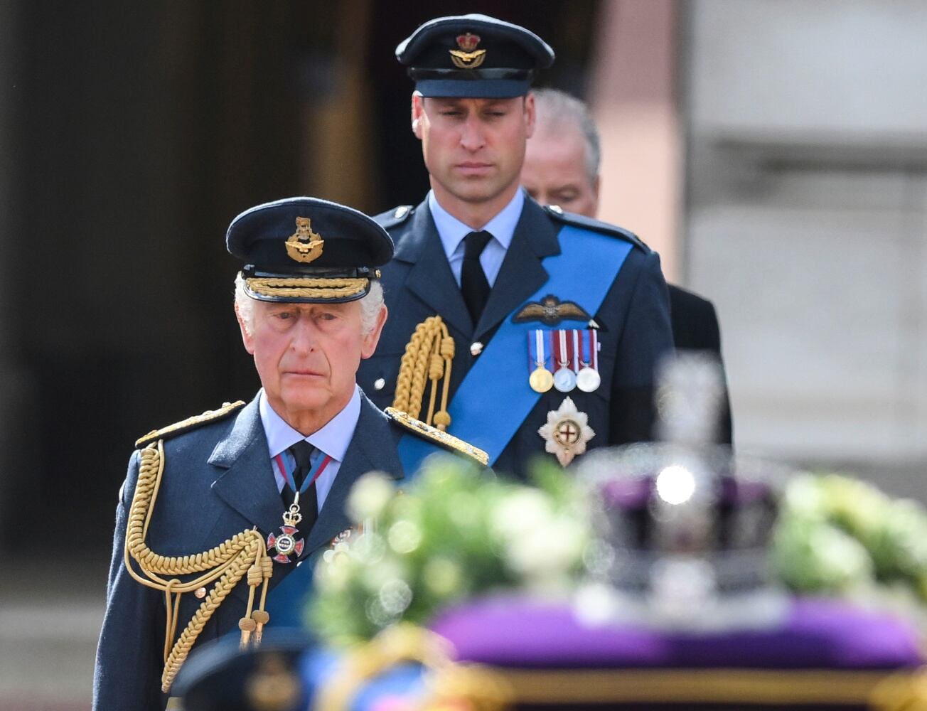 El rey Carlos III en el funeral de Isabel II / AFP