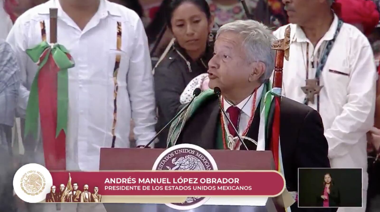 Así fue la tradicional ceremonia de entrega del Bastón de Mando a Andrés Manuel López Obrador