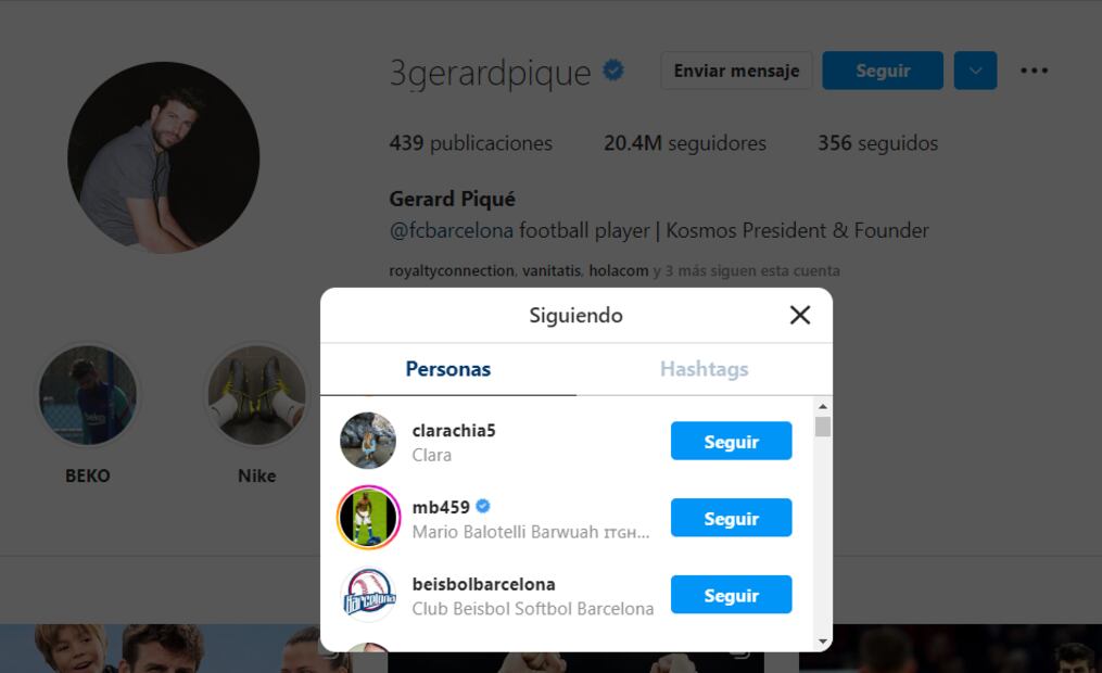Gerard Piqué y su novia Clara Chía ¡se siguen en Instagram! Esta es su cuenta
