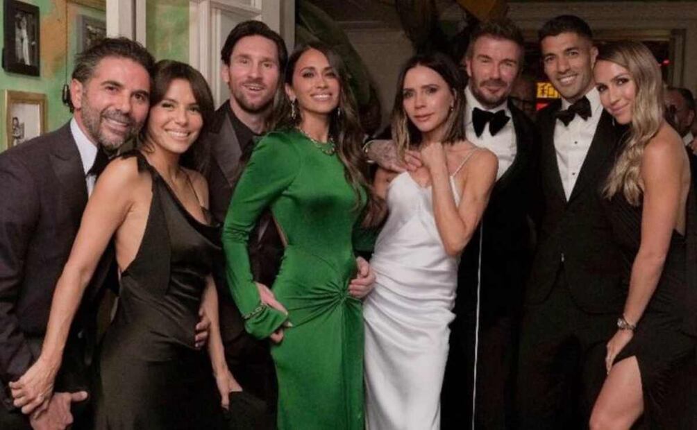Pepe Bastón, Eva Longoria, Lionel Messi, Antonela Roccuzzo, Victoria y David Beckham, Luis Suárez y Sofia Balbi / Foto: Instagram