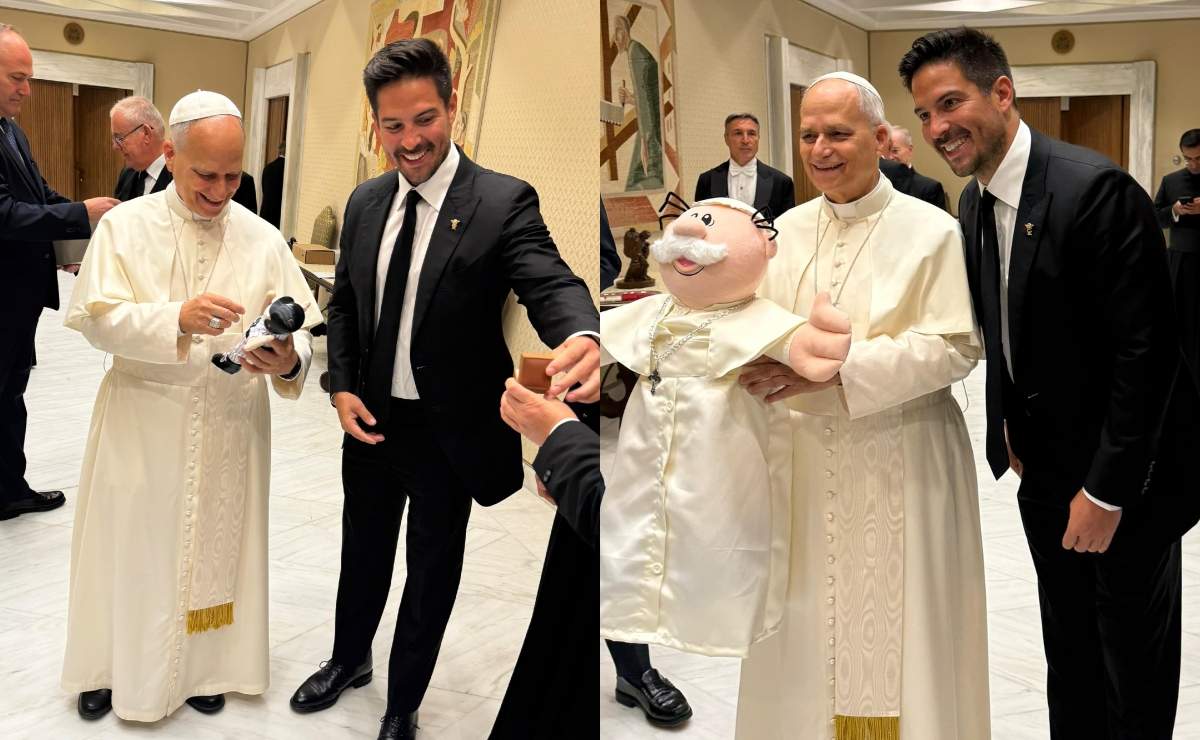 Víctor González Herrera y el papa León XIV / Fotos: Instagram @victor.gonzalez.herrera