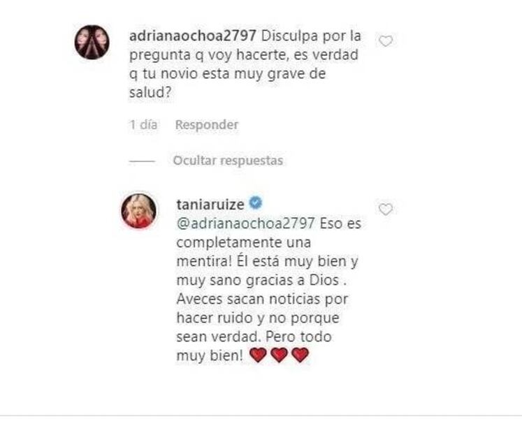 Tania Ruiz desmiente que Peña Nieto tenga una enfermedad grave