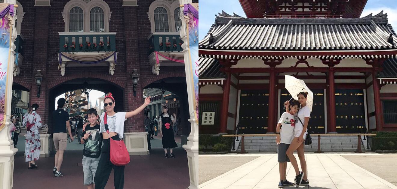 El divertido viaje de Gretell Valdez y su hijo en Japón