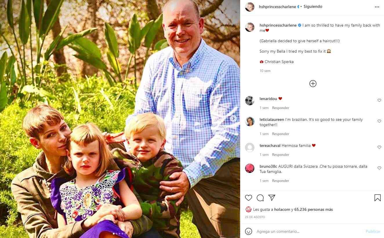 La princesa Charlene regresa a Mónaco después de seis meses