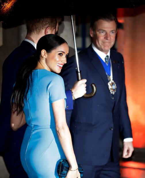 Meghan de Sussex regresó a Londres impactante y muy sonriente