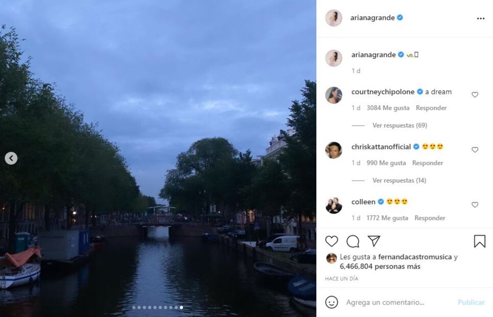 Ariana Grande comparte fotos de su luna de miel con Dalton Gomez