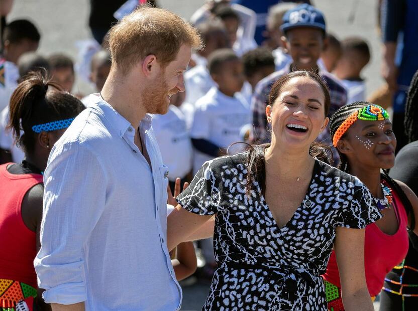 Los mejores momentos de Meghan Markle y el príncipe Harry en su visita a África
