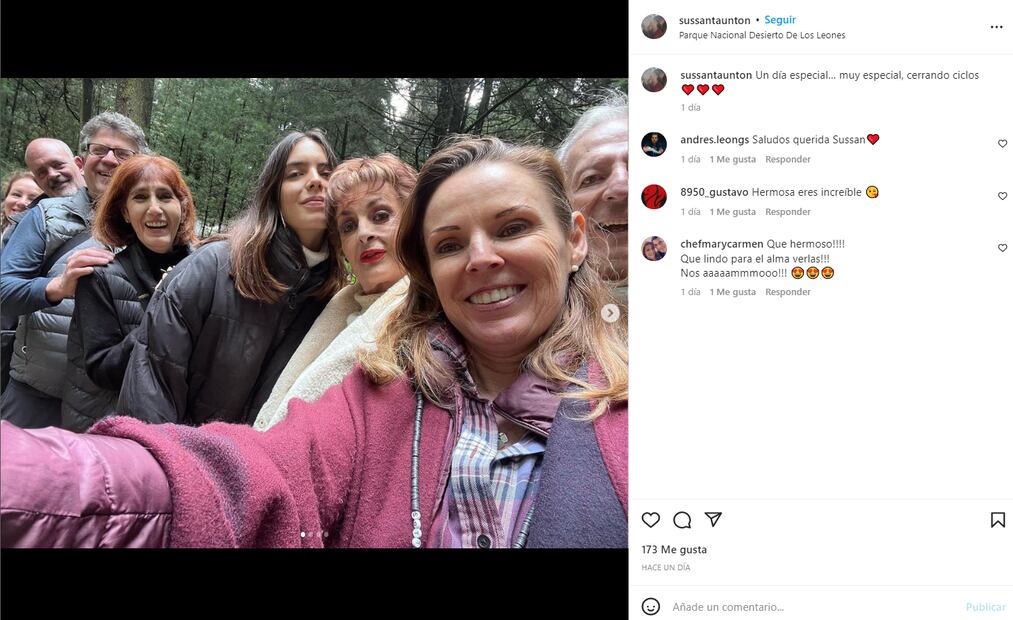 Talina Fernández esparce las cenizas de su hija Mariana Levy en un bosque