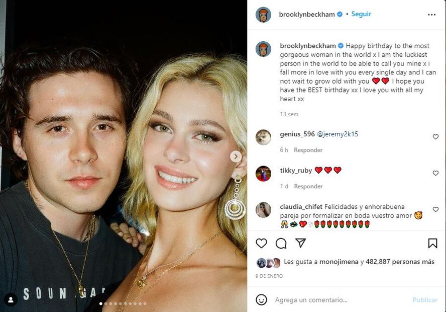 Brooklyn Beckham tomará el apellido de su esposa Nicola Peltz