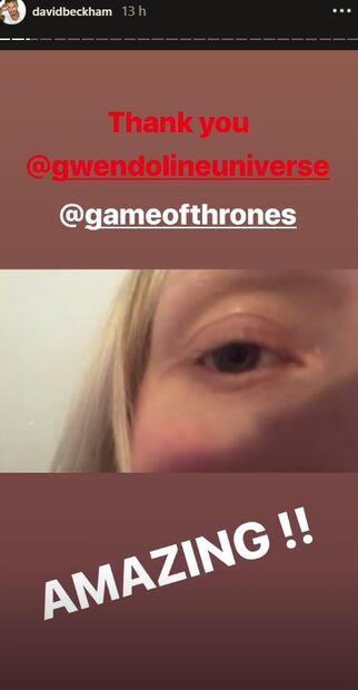 Brienne de Tarth, de Game of Thrones, felicitó a David Beckham por su cumpleaños