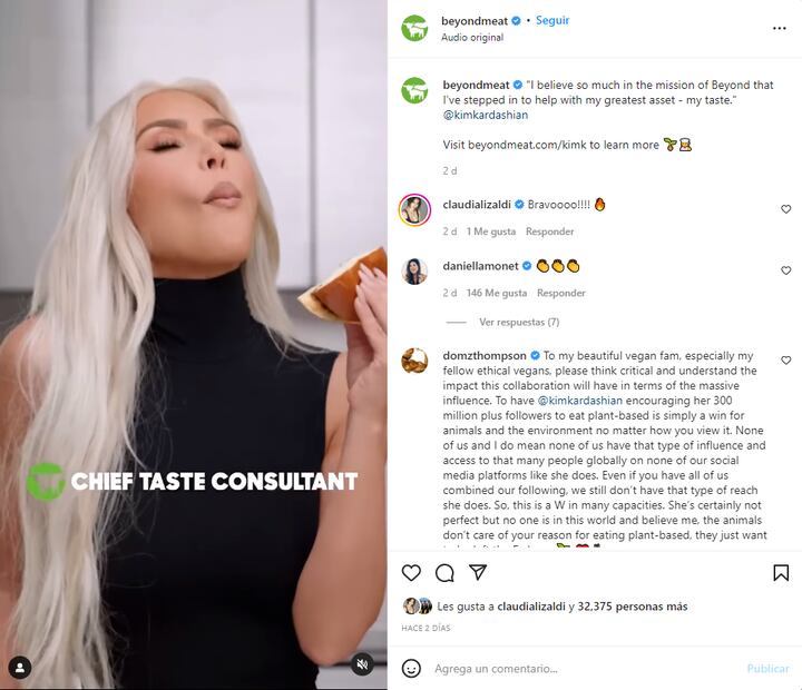 Kim Kardashian se convierte en consultora de marca vegana pero el anuncio desata burlas por una falsa mordida