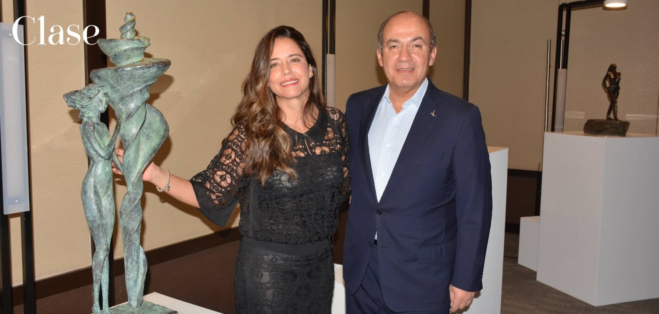  Ana Claudia Talancón y Felipe Calderón Hinojosa en subasta “Reconexión"