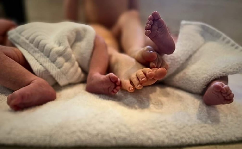 Amber Heard compartió el nacimiento de sus gemelos con una tierna imagen / Foto: Instagram @amberheard