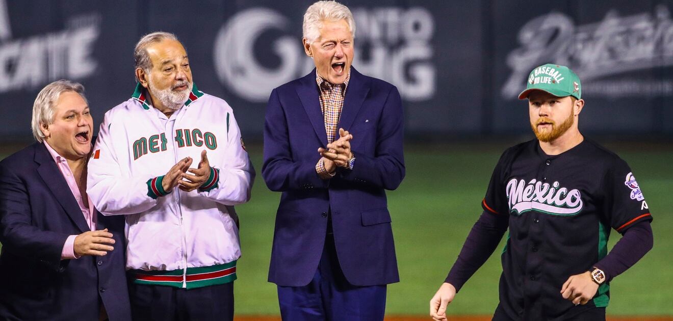<p>El viernes Carlos Slim, Bill Clinton y Saún “Canelo” Álvarez inauguraron la Serie del Caribe. <strong>(Fotos: Archivo El Universal, Instagram)</strong></p>
