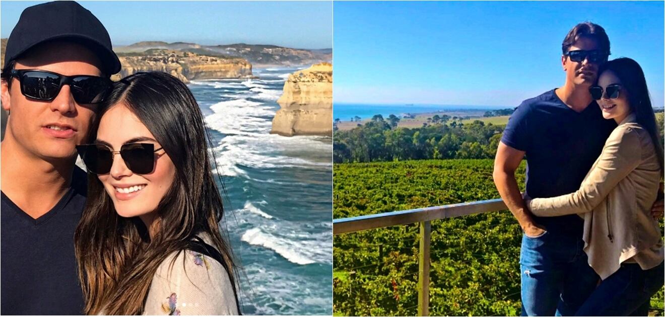 <p>Ximena Navarrete y Juan Carlos Valladares agradecen el tremendo regalo de boda&nbsp;que recibieron del piloto Checo Pérez.<strong> (Fotos: Instagram)</strong></p>
