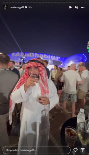 Vicente Fernández Jr. en el GP de Abu Dabi / Instagram
