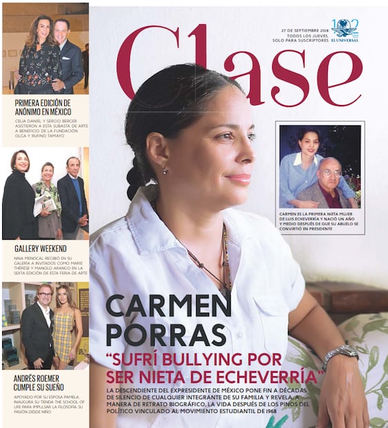 Sufrí bullying por ser nieta de Luis Echeverría: Carmen Porras