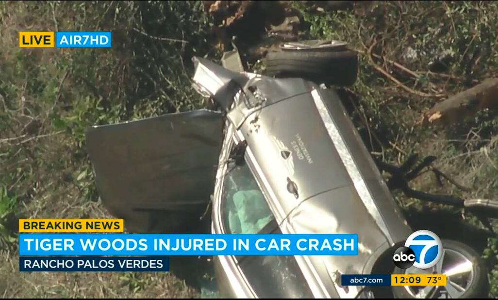 El golfista Tiger Woods sufre grave accidente automovilístico