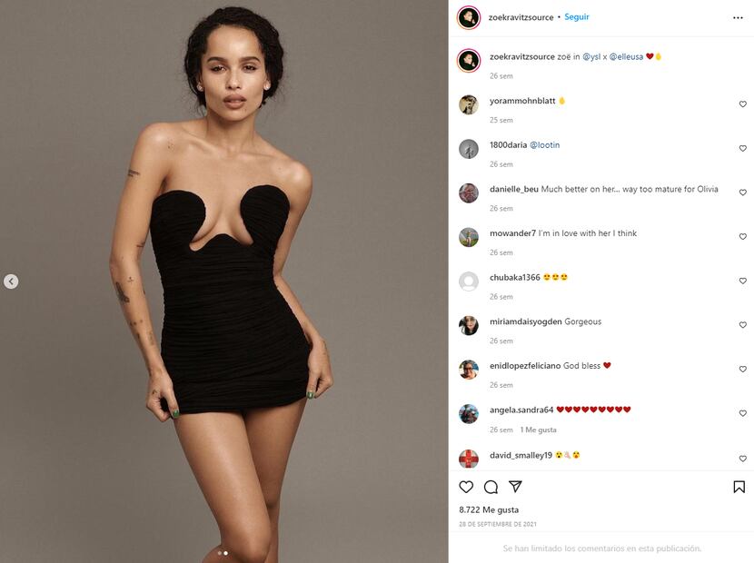 Michelle Salas, como Zoë Kravitz y Hailey Bieber, brilla en un escotado vestido negro de Yves Saint Laurent