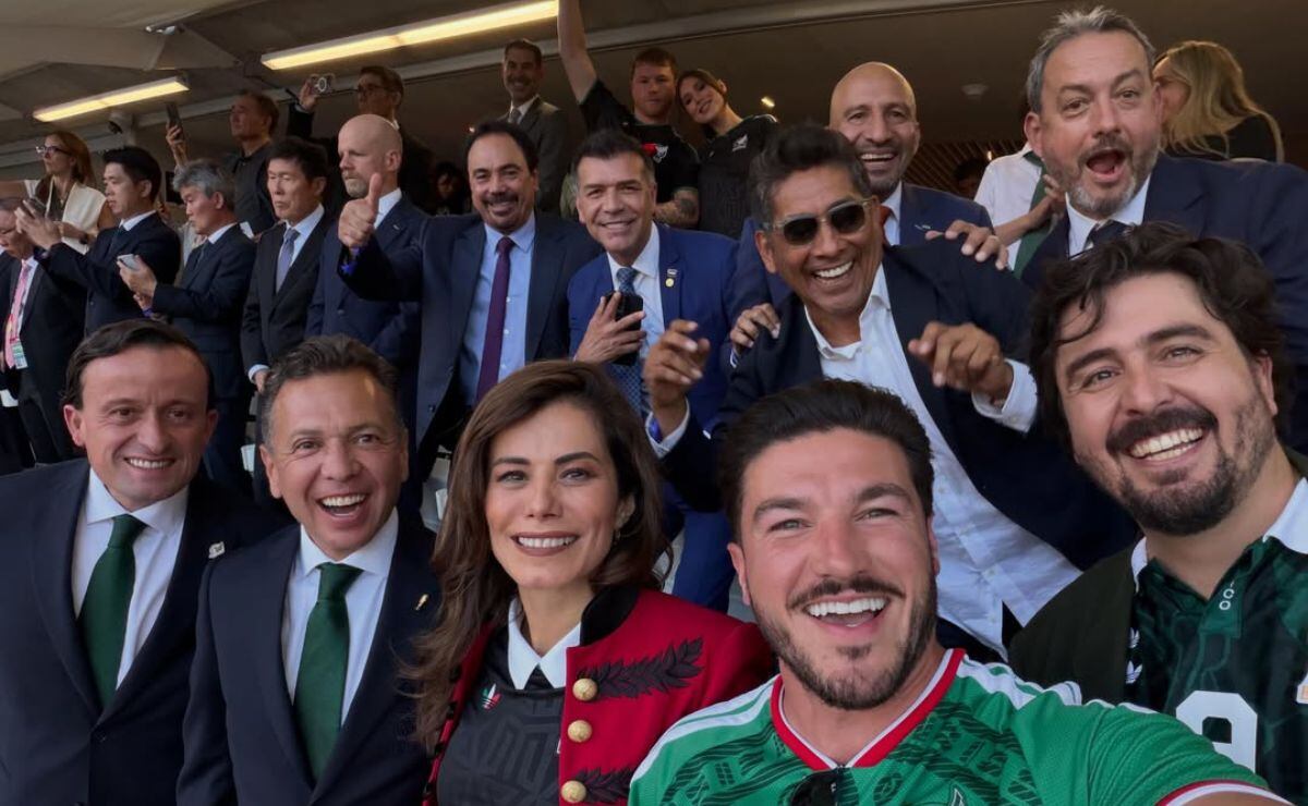 Las personalidades que asistieron al partido entre México y Corea del Sur en Guadalajara.