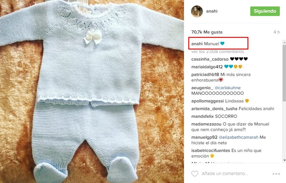 Anahí revela el sexo y el nombre de su primer bebé 