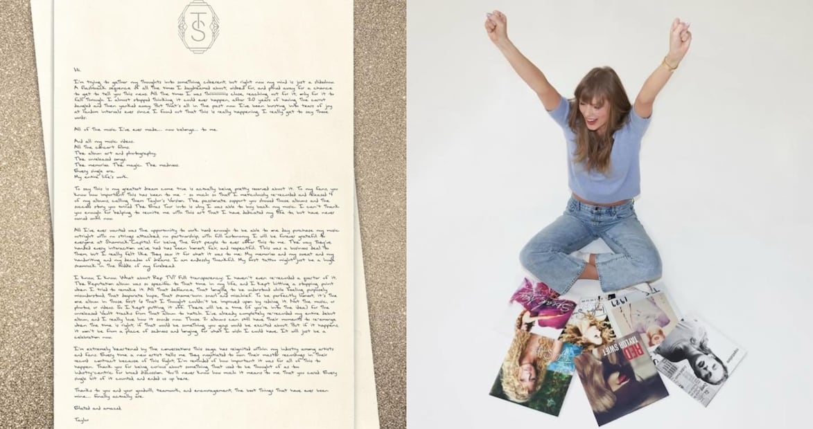 La carta de Taylor Swift / Foto: Instagram