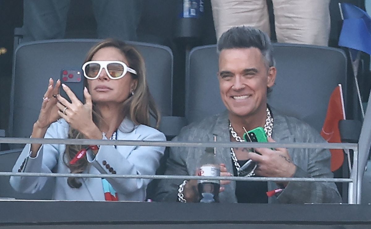Ayda Field y Robbie Williams. (Foto: AFP)