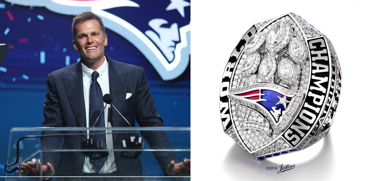 Así fue la entrega de los lujosos anillos de campeones a Los Patriotas de Nueva Inglaterra 