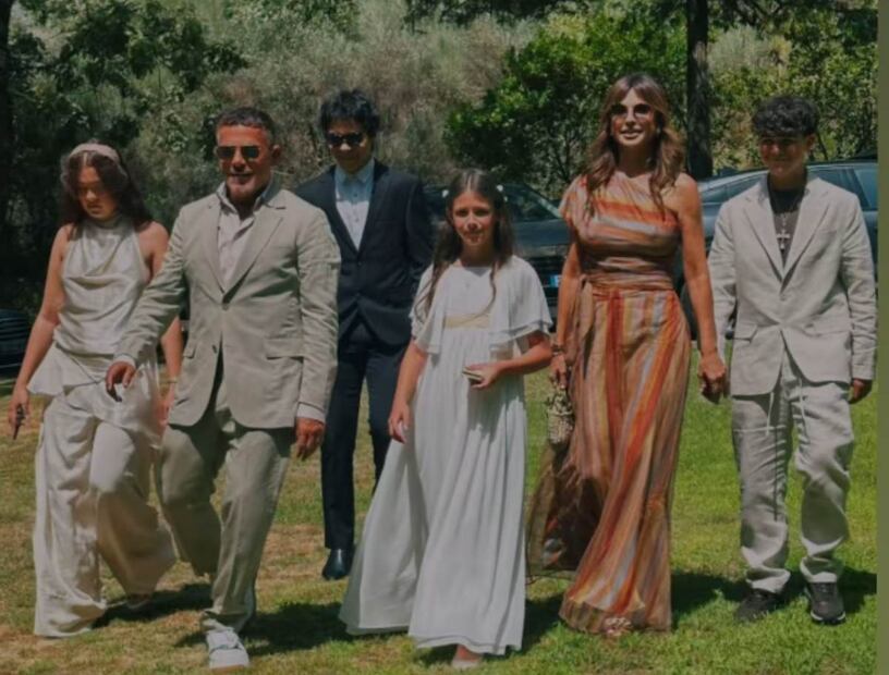 Manuela Sánchez, Alejandro Sanz, Alexander, Alma, Raquel Perera y Dylan / Foto: Instagram @raquel_perera