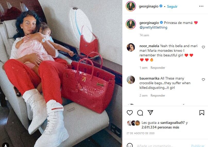 Georgina Rodríguez y su millonaria colección de bolsos
