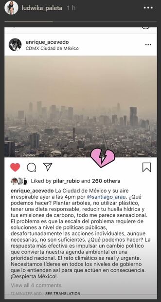 Los famosos se expresan de la contingencia ambiental de la Ciudad de México 