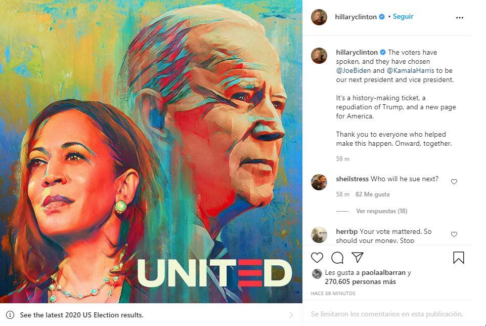 Así se pronunciaron las celebridades por el triunfo de Joe Biden