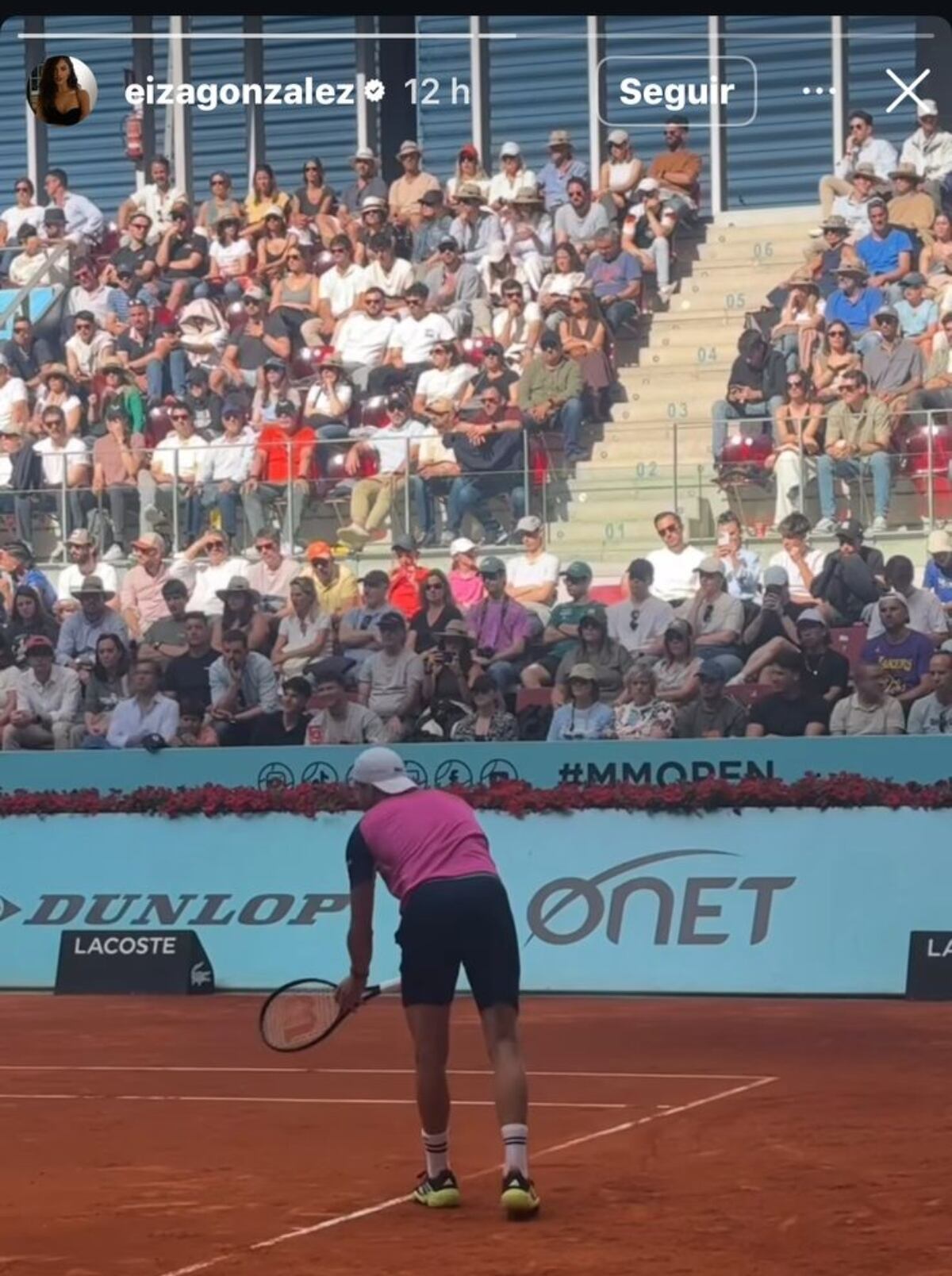 Eiza González compartió un video de Grigor Dimitrov / Foto: Instagram