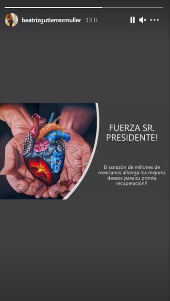 "Ánimo, señor presidente", el mensaje de Beatriz Gutiérrez Müller para López Obrador