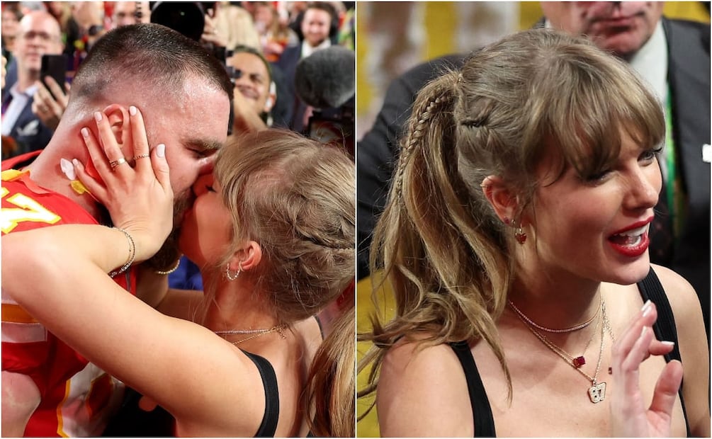 Taylor Swift y Travis Kelce en el Super Bowl 2024 / Foto: AFP