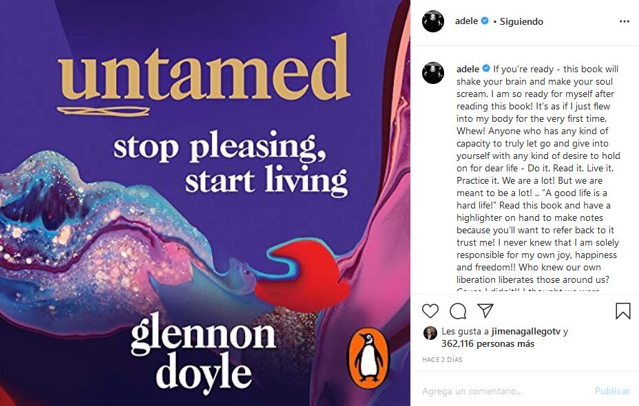 Adele revela el nombre del libro de auto ayuda que le cambió la vida