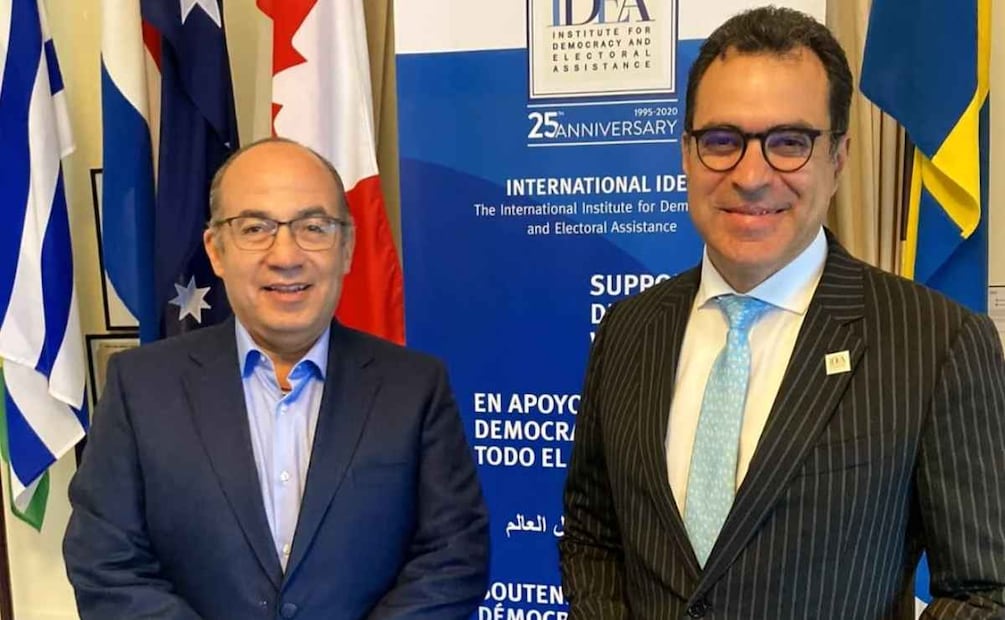 Felipe Calderón junto a Kevin Casas-Zamora en Estocolmo / Foto: Instagram