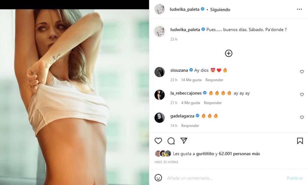 Ludwika Paleta enciende Instagram con esta foto