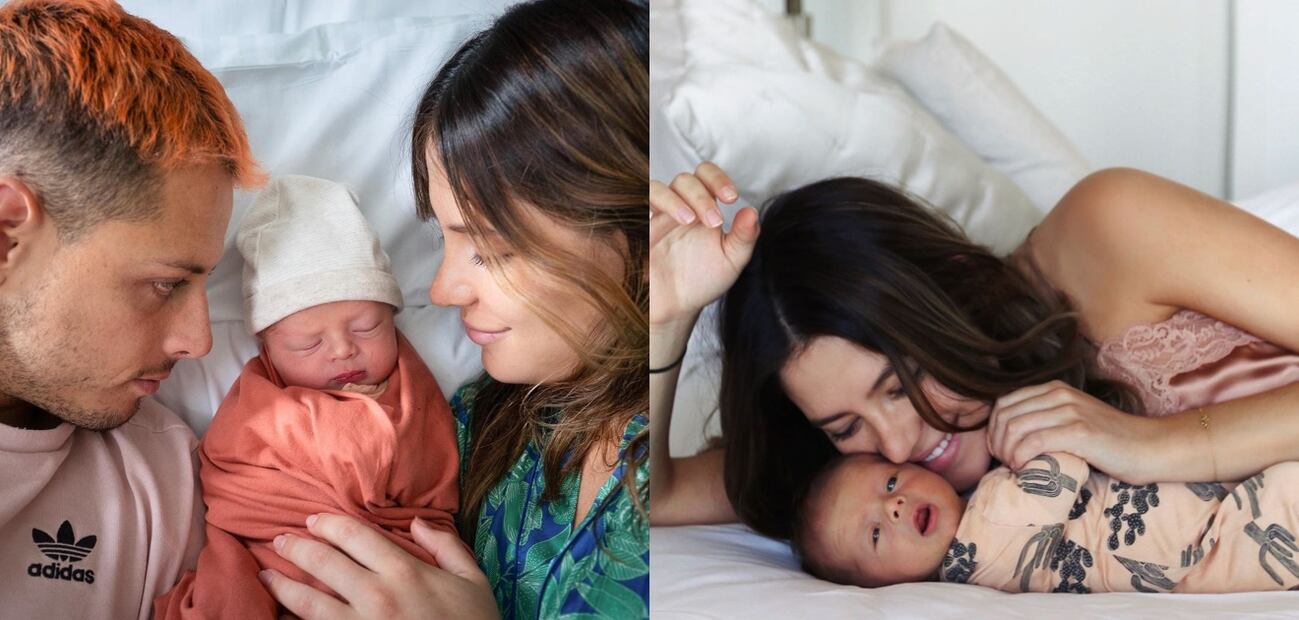 El primer álbum de fotos de Noah, bebé de Chicharito Hernandez y Sarah Kohan a un mes de vida