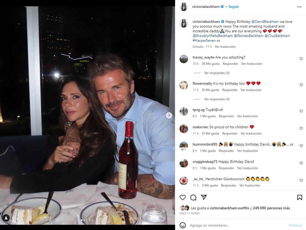 Victoria Beckham comparte atrevida foto de David para celebrar su cumpleaños