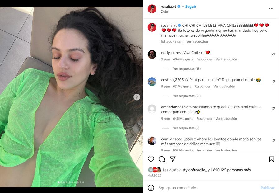 La foto de Rosalía que han editado con IA / Instagram: @rosalia.tv
