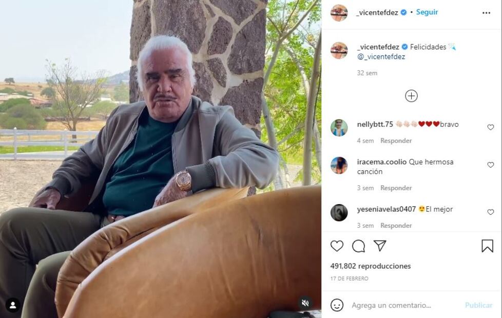Vicente Fernández continúa en terapia intensiva y con respirador