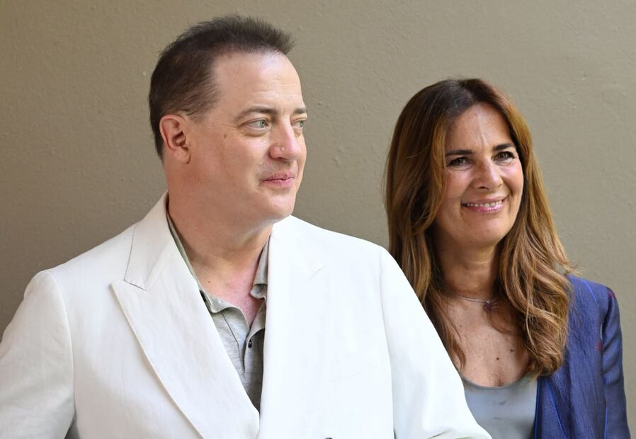 El actor Brendan Fraser y Roberta, sobrina de Giorgio Armani en Milán, Italia / EFE