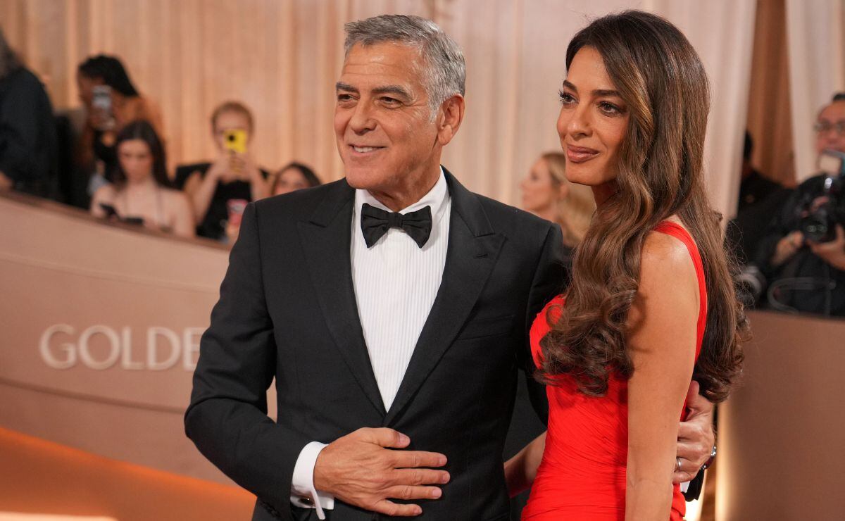 George y Amal Clooney en los Golden Globes 2026 / Foto: AP