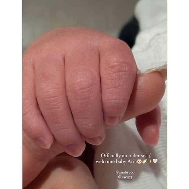 Aria, la bebé de Ana Brenda Contreras y Zacarías Melhem / Foto: Instagram
