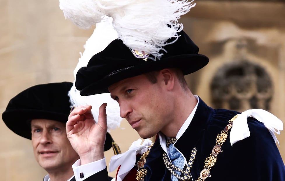 El príncipe William durante la procesión de la Orden de la Jarretera / AFP