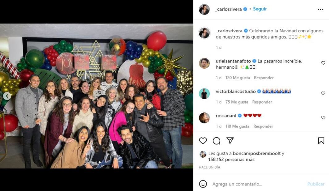 Carlos Rivera y Cynthia Rodríguez presumen festejo adelantado de Navidad